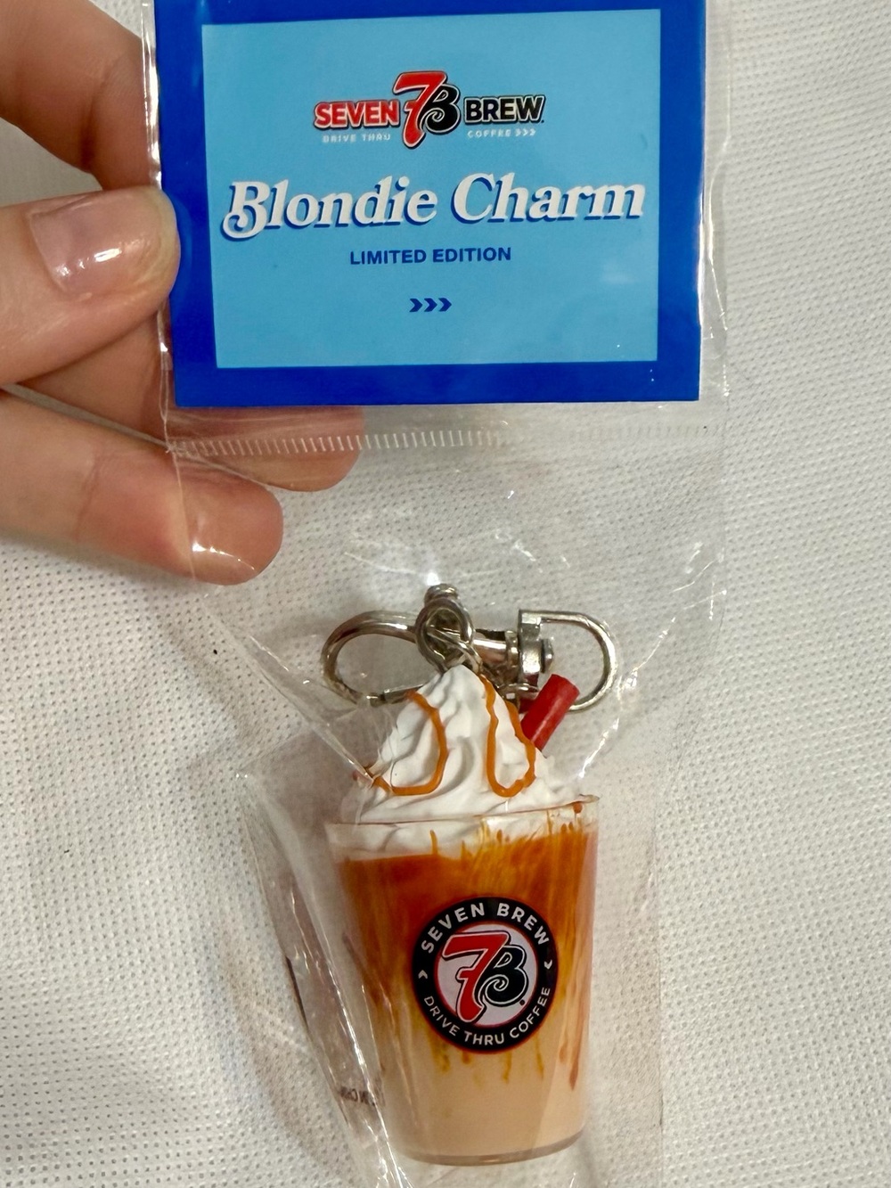 Seven Brew 7Brew Keychain Coffee Mini Blondie Charm Limited Edition Brand New